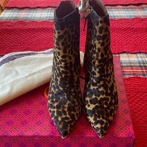 Tory Burch Leopard Print Ankle Boots